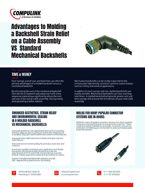 Advantages to Molding a Backshell Strain Relief on a Cable Assembly vs